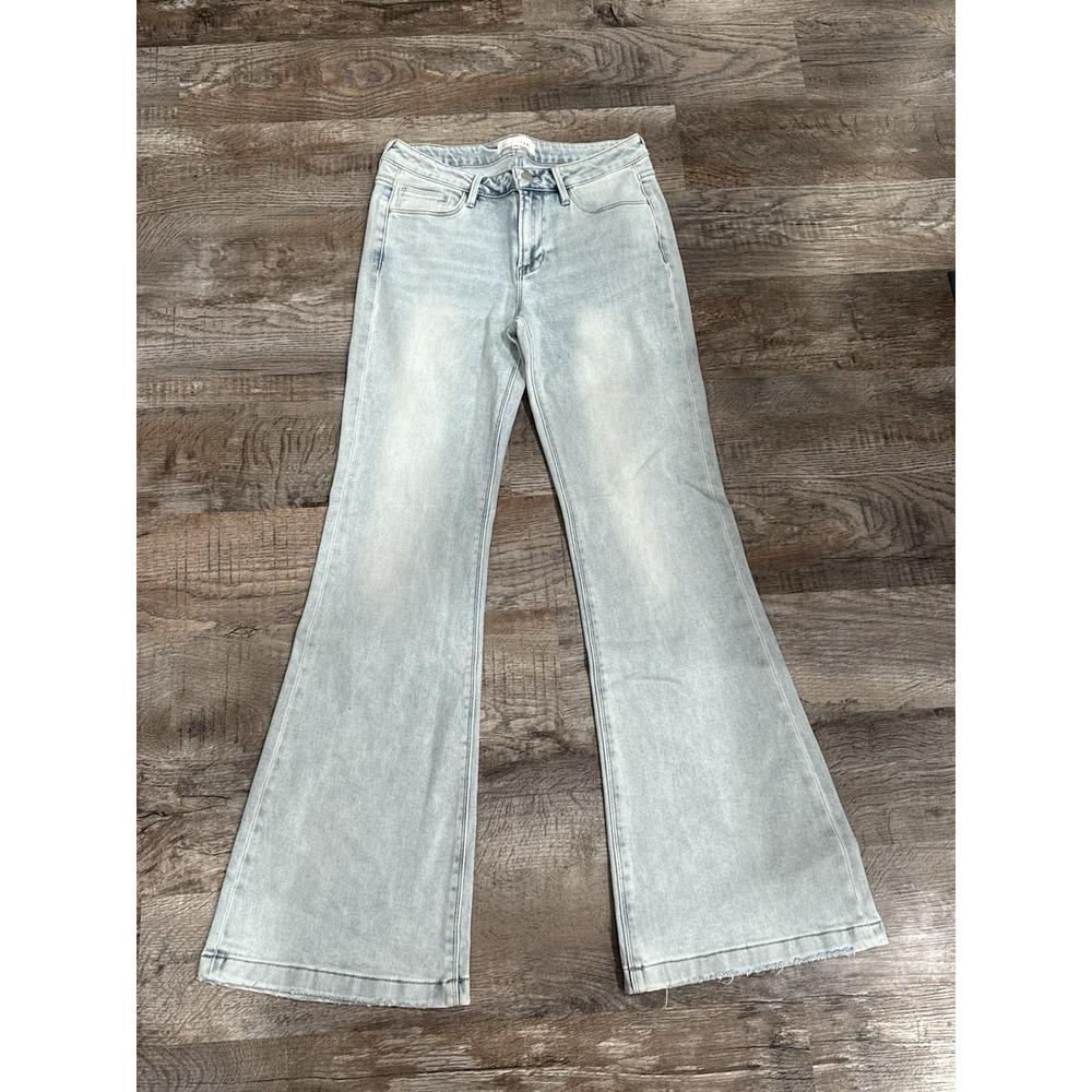 Risen Jeans Light Blue Flare Wide Leg Womens Size 7/28 32" Inseam